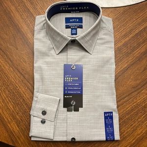 APT. 9 | Premier Flex Slim Fit Button down long sleeve shirt. Men’s Small